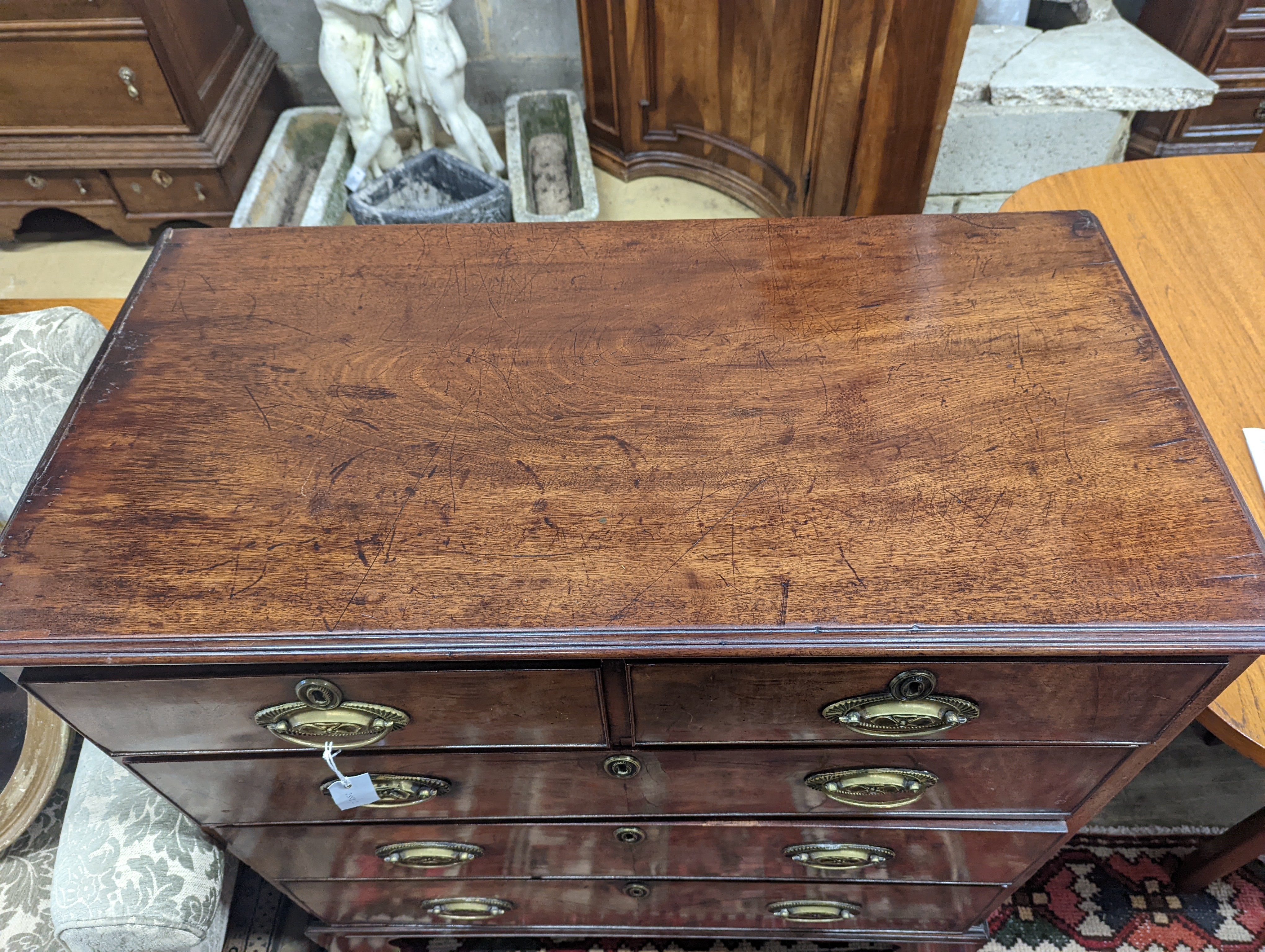 A George IV mahogany chest, width 100cm, depth 50cm, height 104cm